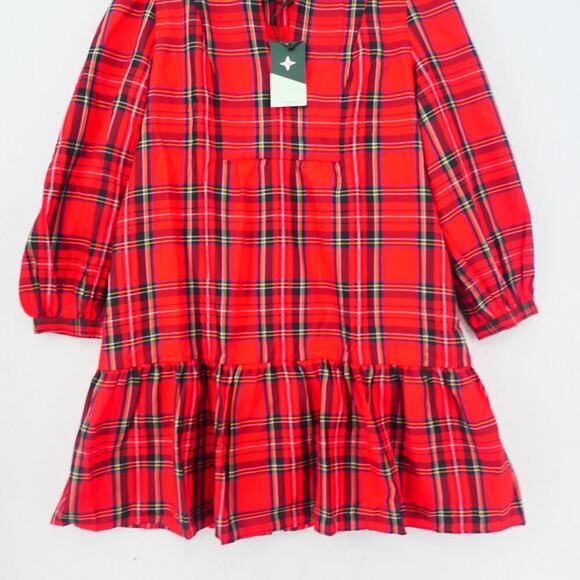 NEW Tuckernuck Women's Medium  Royal Stewart Tartan Palmerston Red Plaid Dress - Picture 10 of 13